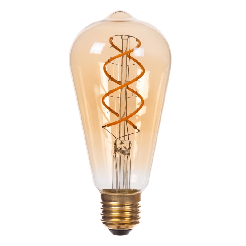 Lucide ST64 - Filament bulb - Ø 6,4 cm - E27 - 1x4,9W 2200K - Amber